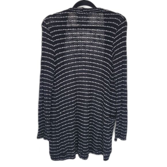 Harlowe & Graham Black White Stripe Cardigan - Picture 2 of 5